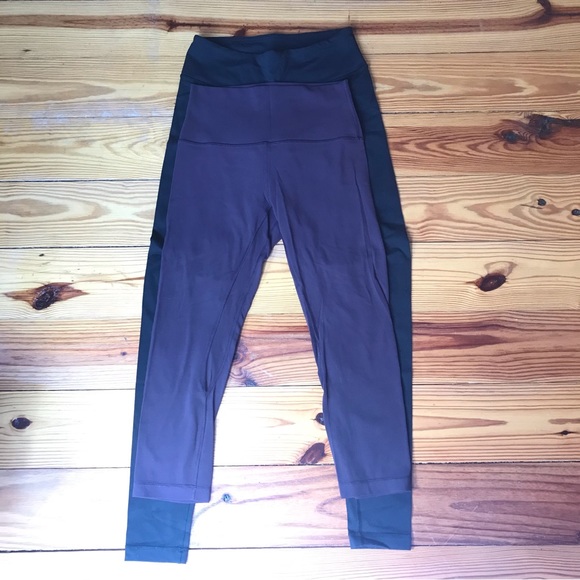 Lululemon Athletica Purple and Black Leggings, EUC, 6 - Picture 2 of 12